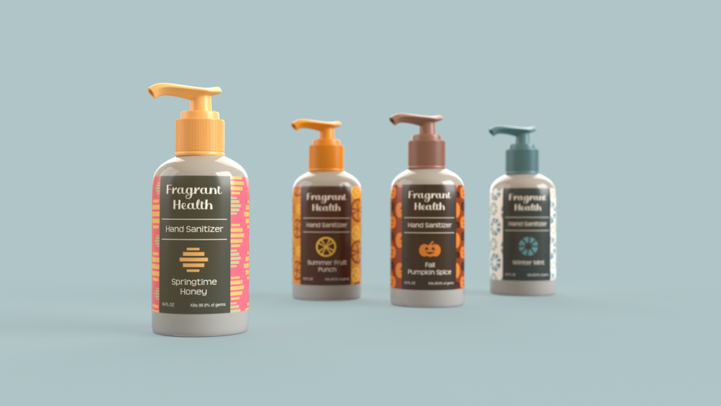 3D Packaging Hand Sanitizer Set 1