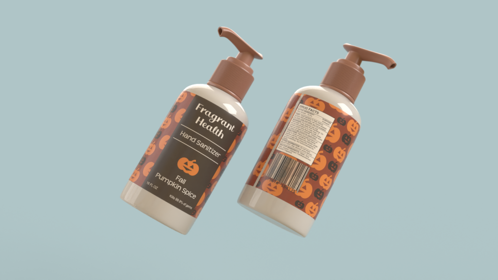 Hand Sanitizer Fall Dispenser Front and Back