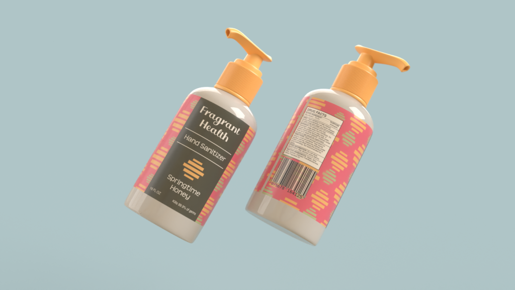 Hand Sanitizer Spring Dispenser Front and Back