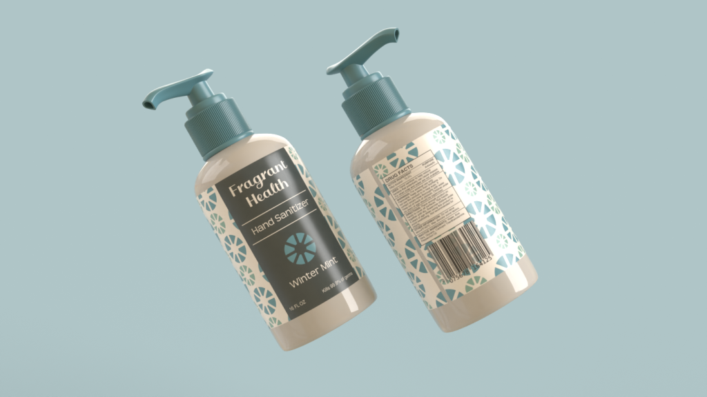 Hand Sanitizer Winter Dispenser Front and Back